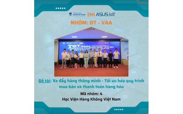 02 dự án của sinh viên Học viện Hàng không Việt Nam xuất sắc đạt giải tại cuộc thi về Internet vạn vật